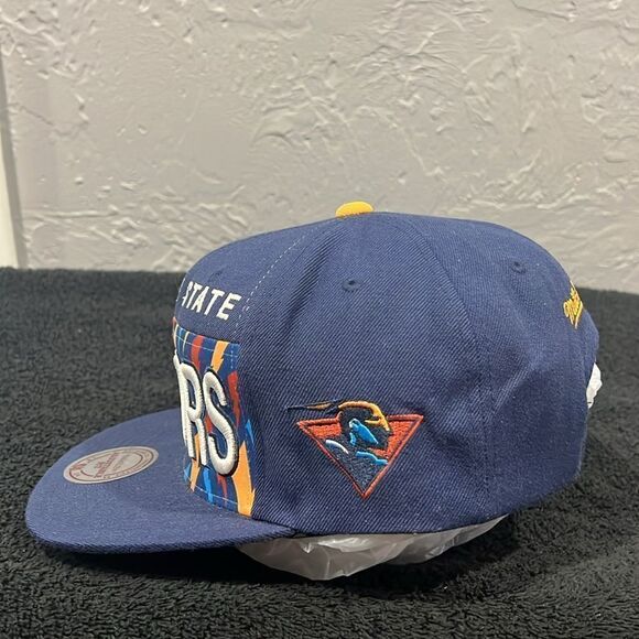 🏀 Vintage Throwback GOLDEN STATE WARRIORS NBA Mitchell&Ness Snapback Flat - NEW - Picture 6 of 10